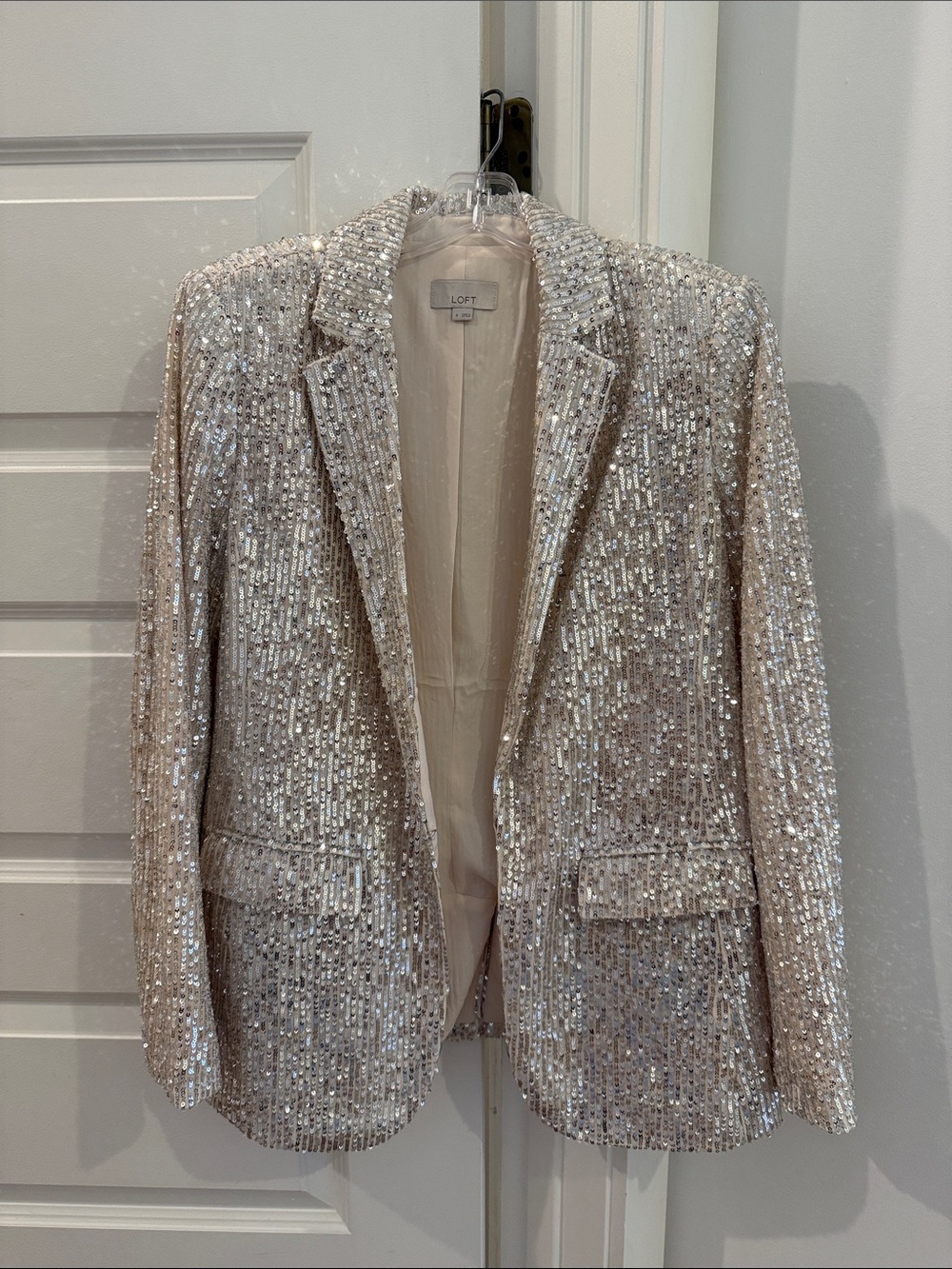LOFT Sequin Blazer Jacket - Champagne Sparkle
